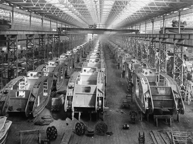 英国坦克工厂，1917年